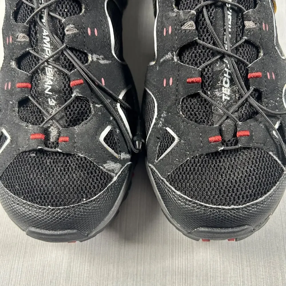 Salomon Techamphibian 3 Men's Water Hiking Shoes Black Size 9 128478 Used Mesh